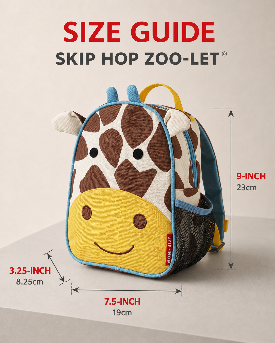 Skip Hop Zoo-Let Giraffe Mini Backpack with Safety Harness – Toddler Backpack